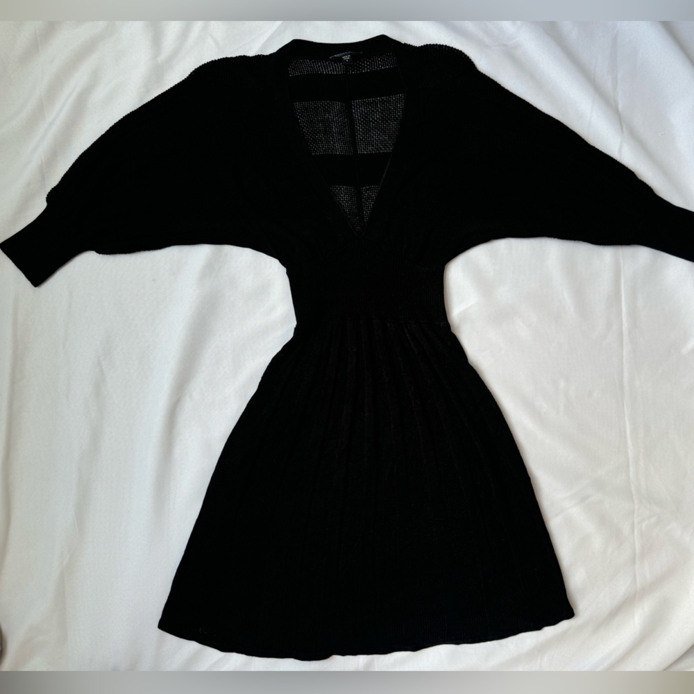 BEBE BLACK Crochet, cover-up, black dress size small